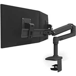 LX Dual Direct Monitor Arm in zwart - Monitor tafelhouder met gepatenteerde CF-technologie voor 2 schermen tot 27 inch, 33 cm hoogteverstelling, VESA-standaard en 10 jaar garantie