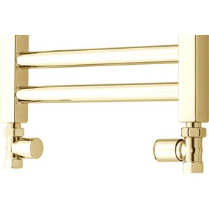 TVS Design - Plus Radiator Aansluitset - Goud Gepolijst - Recht - Handmatig