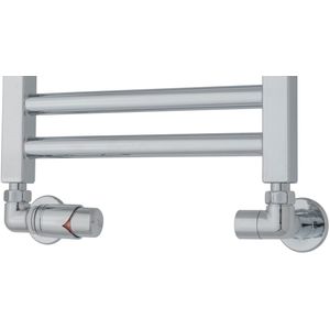 TVS Design Valves 221 aansluitset haaks links chroom