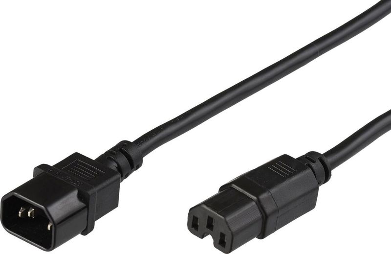 Microconnect PE011400 electriciteitssnoer Zwart 2,5 m C14 stekker C15 stekker