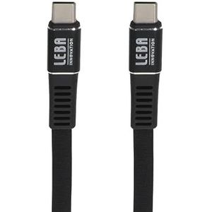 Leba Innovation USB-oplaadkabel USB-C® stekker, USB-C® stekker 1,20 m zwart NCABLE-LE-UC-UC-1.2M