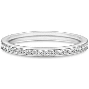 Julie Sandlau, Accessoires, Dames, Grijs, 58 MM, Satijn, Heldere Infinity Ring