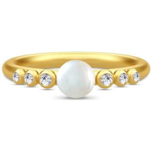 Julie Sandlau, Accessoires, Dames, Geel, 48 MM, Perla -ring