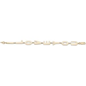 Julie Sandlau, Accessoires, Dames, Geel, ONE Size, Hg x js ik hou van je armband
