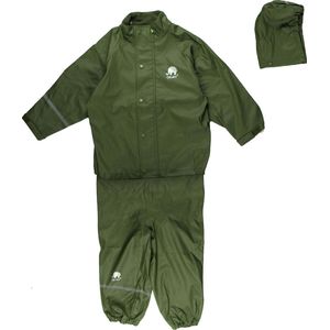 CeLaVi Regenkleding m. Bretellen - PU - Legergroen - CeLaVi - 70 - Regenkleding