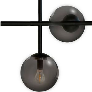 Dyberg Larsen Como hanglamp, 5-lamps, zwart