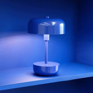 Haipot blauwe LED oplaadbare tafellamp - Blauw