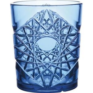 glassFORever premium polycarbonaat drinkglas, blauw, 0,35 liter, 105 mm hoogte, 48 stuks