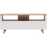 Tv-meubel Eikenhout Naturel - 120cm - 1 Plank - Soft Closing - Kast Amalfi - Giga Living