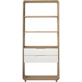 Boekenkast Amalfi Naturel/Wit - Giga Living - Eikenhout - 194x82cm