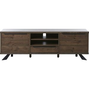 Tv-meubel Arno Smoked - Giga Living Donkerbruin - Metaal/Eikenhout - 55x170cm