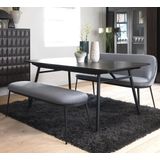 Eettafel Latina Espresso 90x180cm-230cm - Giga Living Donkerbruin - Eikenhout/Metaal