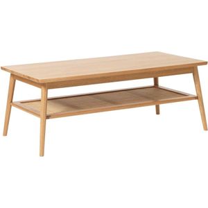 Salontafel Barrali Naturel Eiken 60x120cm - Giga Living - Eikenhout/Rotan