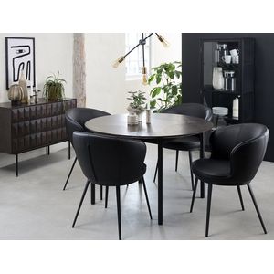 Eettafel Lazio Espresso Rond 120 cm - Giga Living