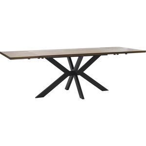 Eettafel Reno Smoked Tafelblad 90x180cm - Giga Living Donkerbruin - Eikenhout