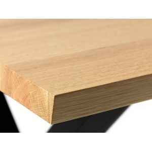 Eettafelblad Naturel - Eikenhout - 210x90x3,5cm - Eettafel Reno - Giga Living