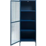 Vitrinekast Bronco Blauw H160cm - Giga Living - Metaal