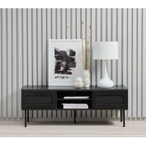 Tv-meubel Zwart - Melamine - 120x40x43cm - Tv-meubel Pensacola - Giga Living