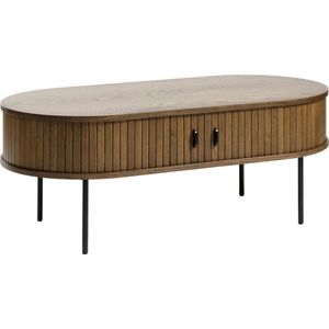Giga Living - Nola Smoked - Salontafel - Bruin - Metaal/Eiken Fineer