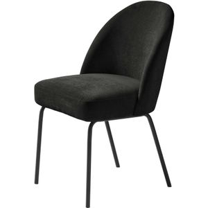 Eetkamerstoel Creston Almost Zwart Chenille - Giga Living