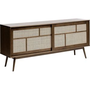 Hygge Interiors Barrali Dressoir Gerookt Eiken / Rattan