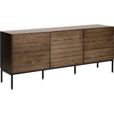 Dressoir Modica Smoked Eiken 180cm - Giga Living Donkerbruin - Eikenhout