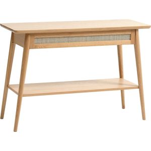 Sidetable Barrali Naturel Eiken 110cm - Giga Living - Eikenhout/Rotan