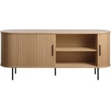 Dressoir Naturel Eiken Fineer - 2 Planken - 180x45x76cm