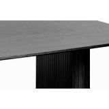 Eettafel Nola Boat Shape Zwart Eiken 100x190cm - Giga Living - Eikenhout