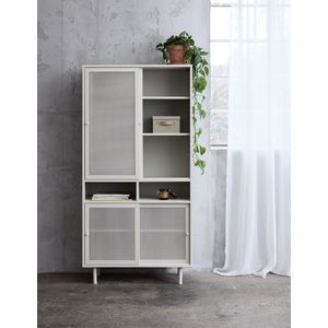 Giga Living - Wandkast - Metaal - Greige - 2-Deuren - Schuifdeuren