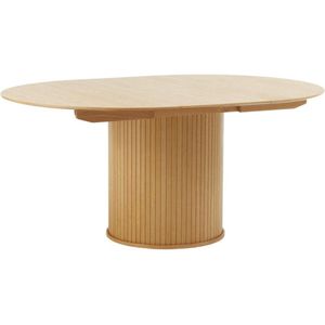 Giga Living - Eettafel Nola - Rond - Uitschuifbaar - Naturel - Ø120-167cm