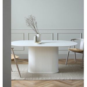 Eettafel Nola ovaal 180 cm eikenhout - wit