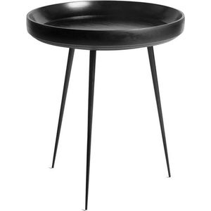 MATER Design BOWL TABLE (Medium) - Ronde bijzettafel van mangohout - Zwart - Ø46 x h52cm