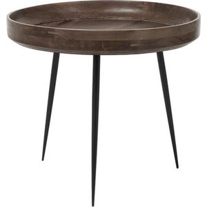 MATER Design BOWL TABLE (Large) - Ronde bijzettafel van mangohout - Sirka grijs - Ø52 x h46cm