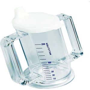 HandyCup met deksel - transparant met maatvoering