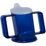 HandyCup met deksel - drinkbeker met 2 handgrepen - blauw - 200ml