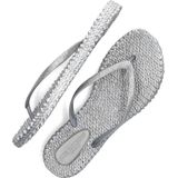 Ilse Jacobsen - Cheer - Dames Teenslippers - Zilver - 100% Air Rubber