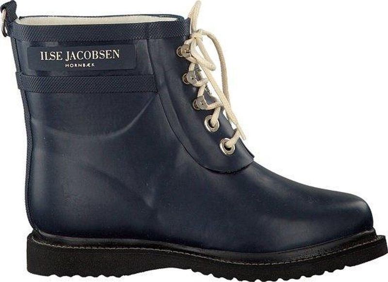 Regenlaarzen - Zwart - Kunststof - Profielzolen, Snoersluiting