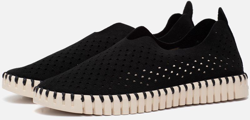 Ilse Jacobsen - Tulip - Instapschoenen - Zwart - Gerecycled Microvezel