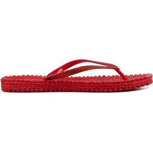 Ilse Jacobsen Vrouwen Rubber 80005056 /  Teenslipper - cheerful01  - Rood - Maat 40