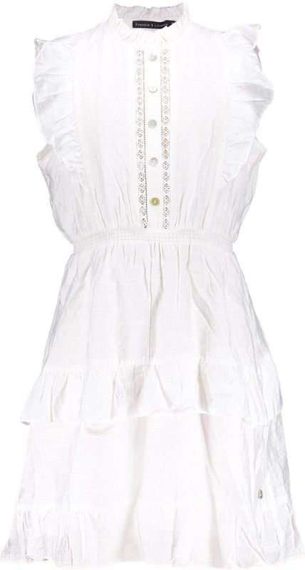 Frankie&Liberty - Jurk - Wit - Mouwloos - Viscose en Polyamide