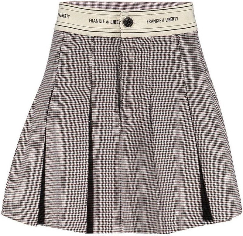 Frankie&Liberty - A-lijn Rok - Ecru - Ruitprint