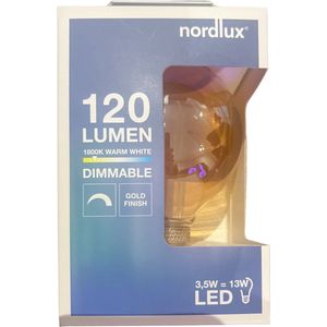 Nordlux - LED Globe G95 E27 Dimbaar - Retro Deco Gold - Glas - 1800K