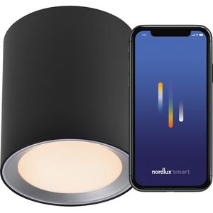 Nordlux Landon long smart 2700 6500K IP44 zwart