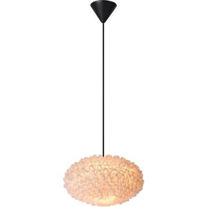 Villo - Hanglamp - Wit - Stof - E27 Fitting - 30 cm
