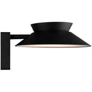 Nordlux Buitenwandlamp Justina op zonne-energie, zwart, sensor, metaal