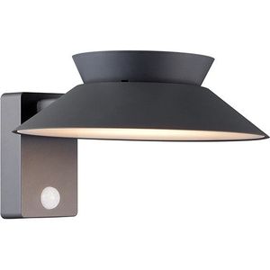 Nordlux Buitenwandlamp Justina op zonne-energie, antraciet, sensor, metaal