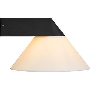 Nordlux Buitenwandlamp Linas, kegel, zwart, aluminium, E27