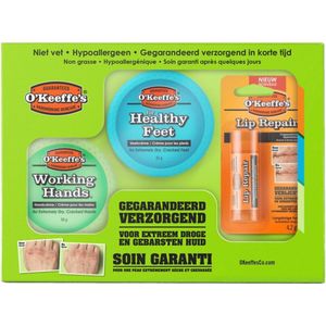 O'Keeffe's Skin Care Multipack Geschenkset Handcrème 96 gr + Voetcrème 91 gr + Lippenbalsem 4.2 gr 1 set