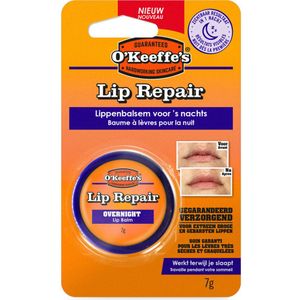 O'Keeffe's - Lip Repair Overnight - Lippenbalsem - 7 gram - Effectieve Hydratatie